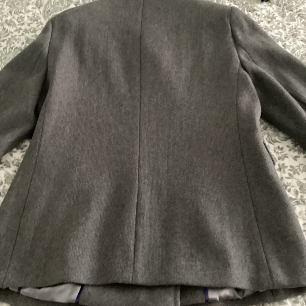 Calvin Klein Charcoal Double-Breasted Pea Coat Jacket Size 8 - Picture 5 of 10